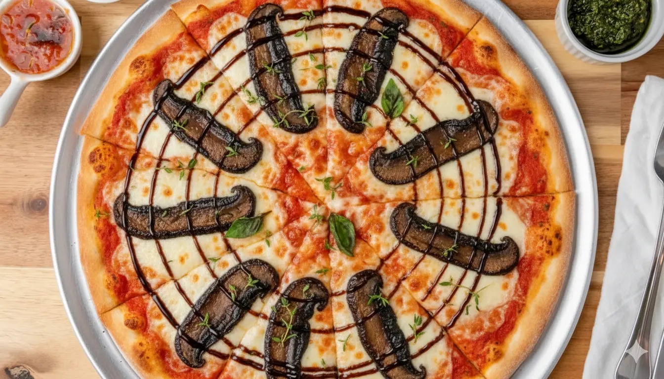 Grilled Mushroom Pizza at Green Pizza Calgary