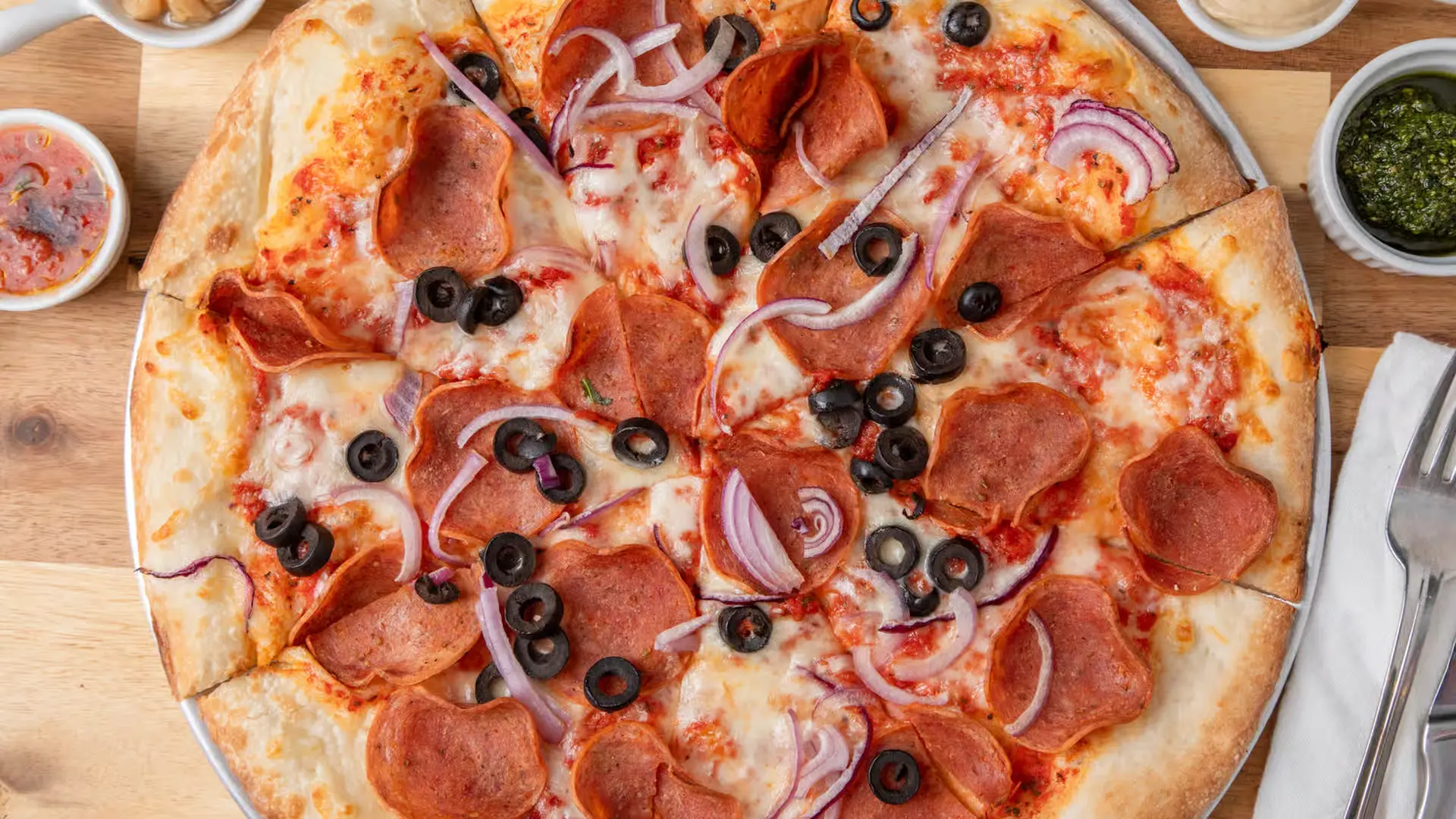 Pepperoni Pizza at Green Pizza Calgary